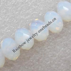 Moonstone Beads, Faceted Rondelle, 6x5mm, Hole:Approx 1mm, Sold by Strand