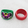 Wooden Finger Ring, Hole:18mm, Sold by Box