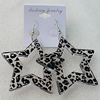 Resin Earring，Star 68mm, Sold by Group 