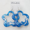 Resin Earring，Flower 68mm, Sold by Group 