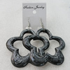 Resin Earring，Flower 68mm, Sold by Group 