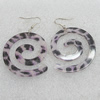 Resin Earring，48x52mm, Sold by Pair