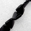 Black Agate Beads, Twist Square, 12mm, Hole:Approx 1mm, Sold per 16-Inch Strand