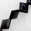 Black Agate Beads, Diamond, 16mm, Hole:Approx 1mm, Sold per 16-Inch Strand