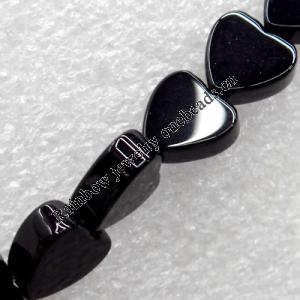 Black Agate Beads, Heart, 10x4mm, Hole:Approx 1mm, Sold per 16-Inch Strand