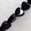 Black Agate Beads, Heart, 10x4mm, Hole:Approx 1mm, Sold per 16-Inch Strand