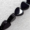 Black Agate Beads, Heart, 14x5mm, Hole:Approx 1mm, Sold per 16-Inch Strand