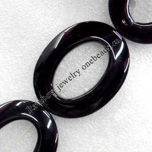 Black Agate Beads, Donut, O:40x50mm I:20x32mm, Hole:Approx 1.5mm, Sold per 16-Inch Strand