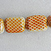 Ceramics Beads, Rectangle 34x26mm Hole:3.5mm, Sold by Bag