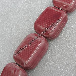 Ceramics Beads, Rectangle 34x26mm Hole:3.5mm, Sold by Bag