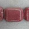 Ceramics Beads, Rectangle 34x26mm Hole:3.5mm, Sold by Bag