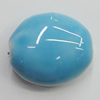 Ceramics Beads, Flat Oval 20x18mm Hole:3mm, Sold by Bag