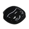 Ceramics Beads, Twist Flat Oval 23x19mm Hole:3mm, Sold by Bag