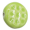 Ceramics Beads, Flat Round 22mm Hole:2.5mm, Sold by Bag