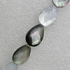 Natural Black Shell Beads, Faceted Teardrop 14x11mm Hole:1mm, Sold by Strand