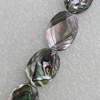 Natural Black Shell Beads, Faceted Flat Oval 14x10mm Hole:0.5mm, Sold by Strand
