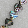 Natural Black Shell Beads, Heart 13x12mm Hole:mm, Sold by Strand