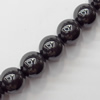 Magnetic Hematite Beads, Round, B Grade, 6mm, Hole:about 0.6mm, Sold per 16-Inch Strand