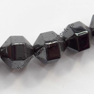 Magnetic Hematite Beads, Faceted Bicone, B Grade, 8x6mm, Hole:about 0.6mm, Sold per 16-Inch Strand