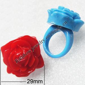 Resin Ring,Lead-free, Ring-Head Size:29mm Sold by PC