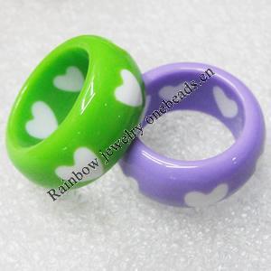 Resin Ring,Lead-free, Width:10mm Sold by PC