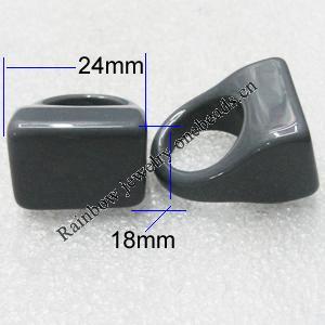 Resin Ring,Lead-free, Ring-Head Size:18x24mm Sold by PC