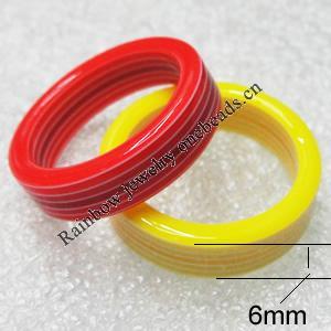 Resin Ring,Lead-free, Width:6mm Sold by PC