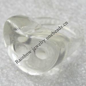 Resin Ring,Lead-free, Ring-Head Size:17x22mm Sold by PC