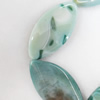 Green Agate Beads, Horse eye, 25x50mm, Hole:Approx 2mm, Sold per 15.7-inch Strand