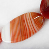 Agate Beads, Flat Oval, 20x40mm, Hole:Approx 2mm, Sold per 15.7-inch Strand