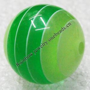 Resin Beasds,Lead-free, Round Size:20mm, Sold by PC
