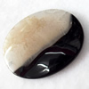 Black Agate Pendant, 44x55mm, Hole:Approx 1.5mm, Sold by PC