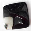 Black Agate Pendant, Diamond, 58mm, Hole:Approx 1.5mm, Sold by PC