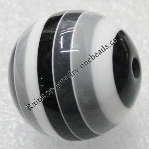 Resin Beasds,Lead-free, Round Size:20mm, Sold by PC