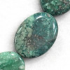 Agate Beads, Flat Oval, 25x34mm, Hole:Approx 2mm, Sold per 15.7-inch Strand