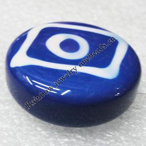 Tibet Resin Beads, Handmade,Coin 27x11mm Sold by PC
