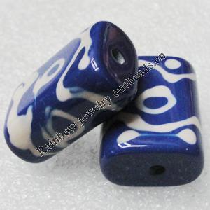 Tibet Resin Beads, Handmade,Flat Cylinder 25x18x11mm Sold by PC