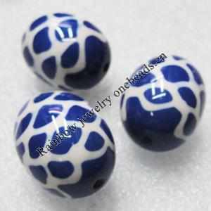 Tibet Resin Beads, Handmade,Oval 28x23mm Sold by PC