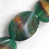 Agate Beads, Flat Oval, 28x40mm, Hole:Approx 2mm, Sold per 15.7-inch Strand