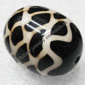 Tibet Resin Beads, Handmade,Oval 28x23mm Sold by PC