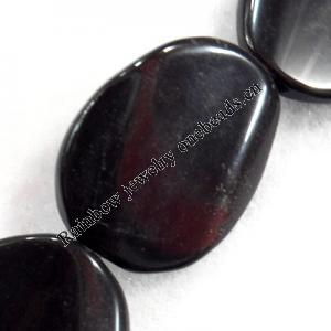 Agate Beads, Twist Flat Oval, 30x42mm, Hole:Approx 2mm, Sold per 15.7-inch Strand