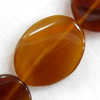 Agate Beads, Twist Flat Oval, 28x40mm, Hole:Approx 2mm, Sold per 15.7-inch Strand
