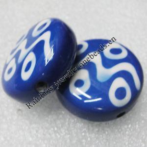 Tibet Resin Beads, Handmade,Coin 17x11mm Sold by PC