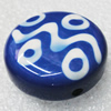 Tibet Resin Beads, Handmade,Coin 17x11mm Sold by PC