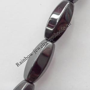 Magnetic Hematite Beads, Oval, A Grade, 14x8mm, Hole:about 0.6mm, Sold per 16-Inch Strand