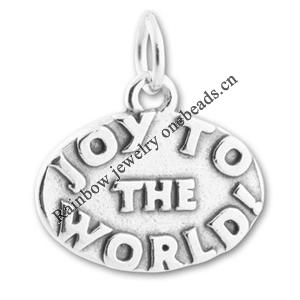 Zinc Alloy Charm/Pendant, Nickel-free and Lead-free, Height 16.5mm, Width 19mm, Sold by PC 