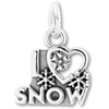 Zinc Alloy Charm/Pendant, Nickel-free and Lead-free, I 'Heart' Snow, Height 14.5mm, Width 13.5mm, Sold by PC            