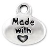 Zinc Alloy Charm/Pendant, Nickel-free and Lead-free, Height 9.5mm, Width 10mm, Sold by PC 