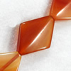 Agate Beads, Diamond, 30x41mm, Hole:Approx 2mm, Sold per 15.7-inch Strand
