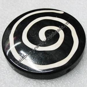 Tibet Resin Beads, Handmade,Coin 55x11mm Sold by PC